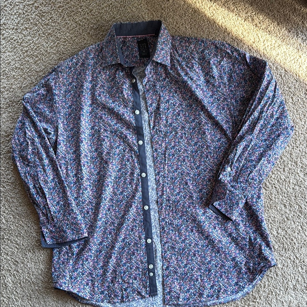 Men's Blue Floral Shirt